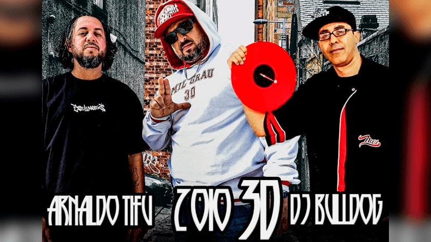 Mais um lançamento do Rap Nacional com Arnaldo Tifu, Zoio 3D e DJ Bulldog